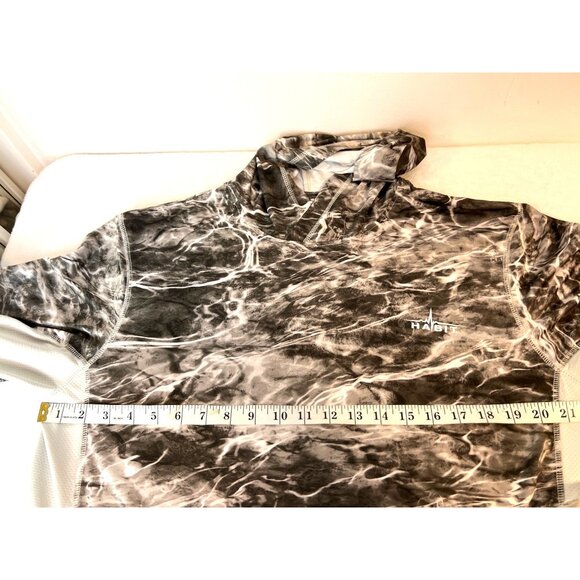 Habit Fishing Hoodie Pullover Solar Factor UV Protection Camo Mens Sz Large - Picture 5 of 7